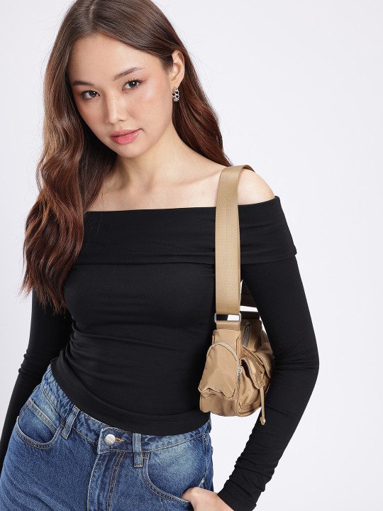Off-Shoulder Fitted Top