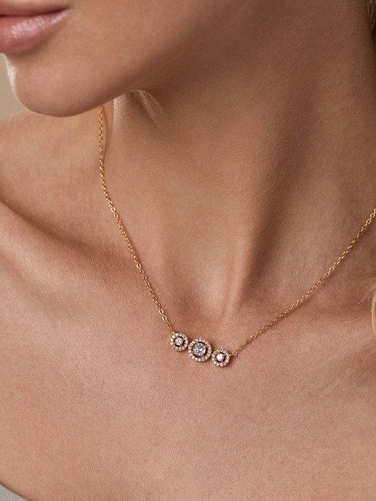 Gold-Plated & White Handcrafted Necklace